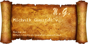 Michnik Gusztáv névjegykártya